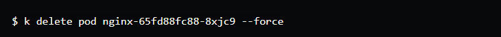 Image on how to delete the pod in failed state