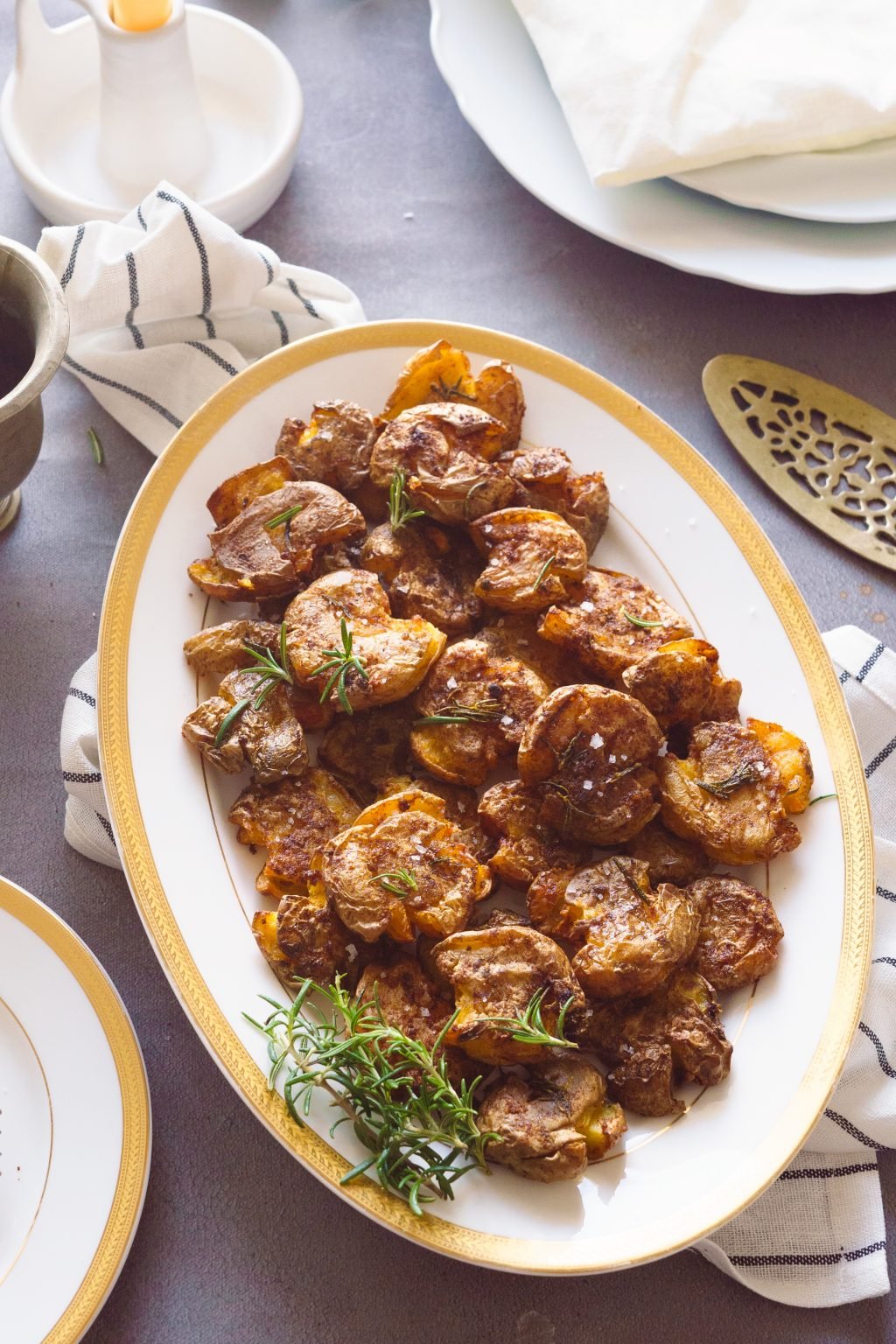 Rosemary Garlic Smashed Potatoes