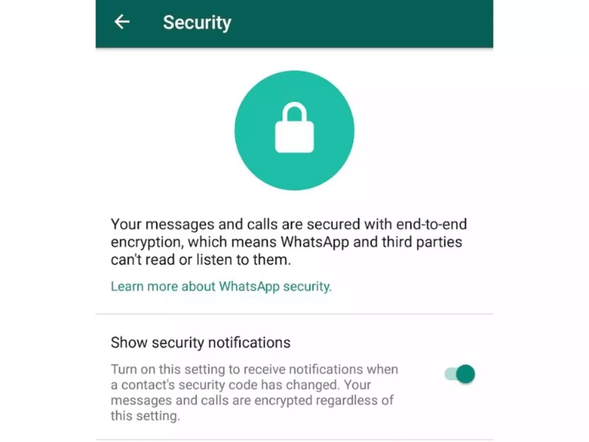 whatsapp security notifications