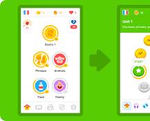 Image of Duolingo app interface