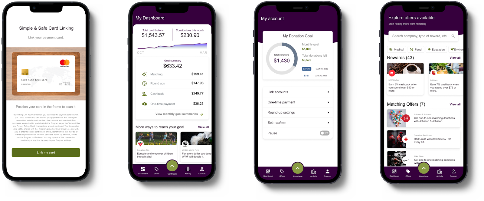 Screenshots of an Olive demo program