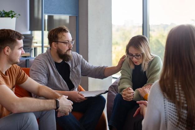 Authentic group therapy meeting