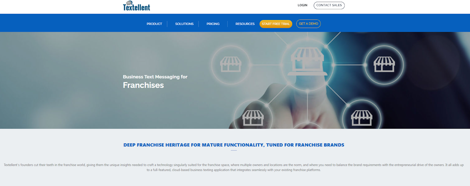 Textellent franchises features