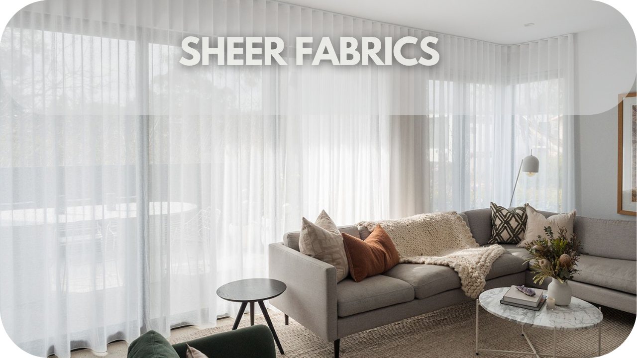 Elegant sheer fabrics like voile and chiffon for S Fold curtains.