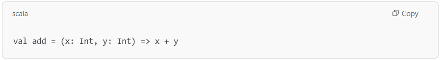 Function to add two integers in Scala
