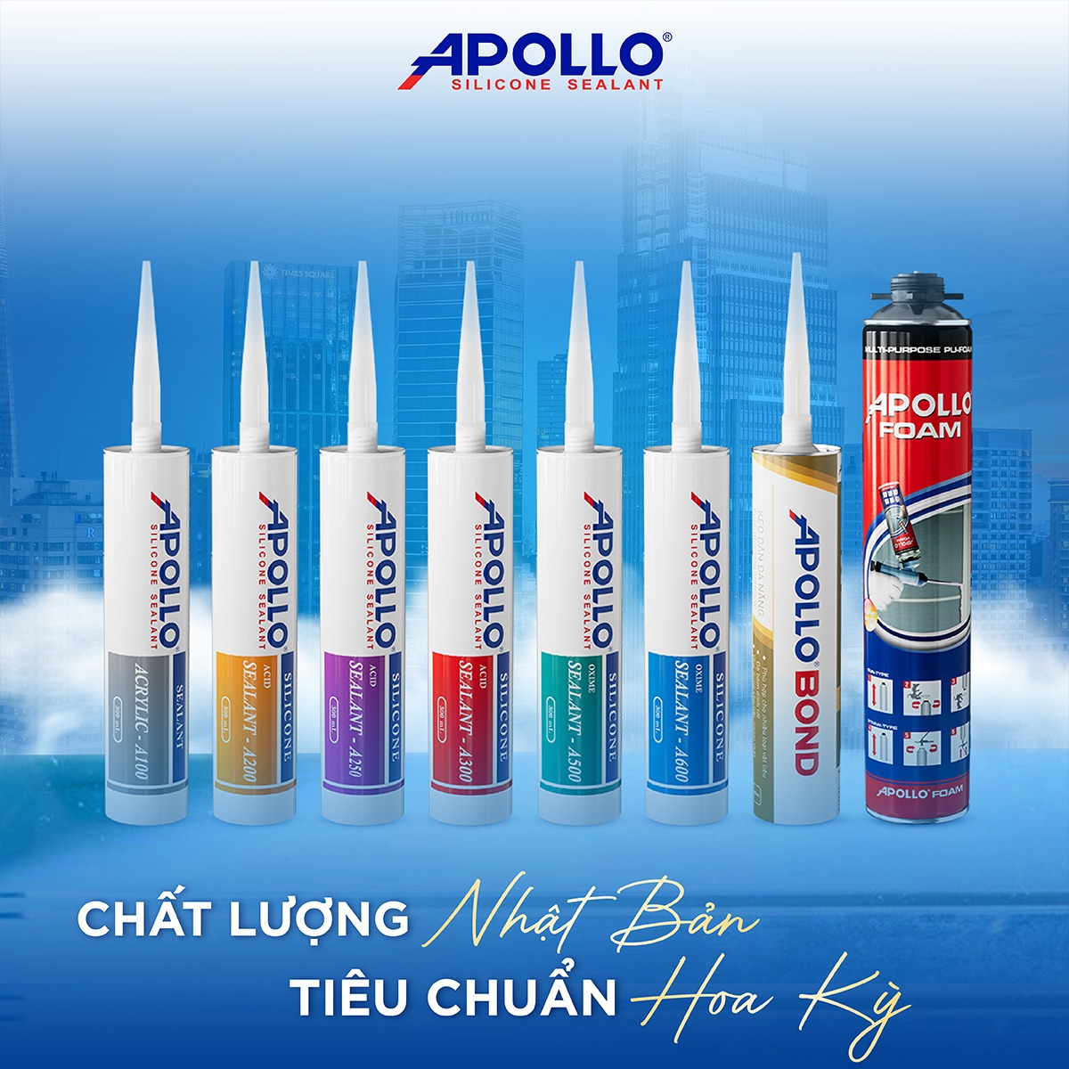 Hệ sinh thái sản phẩm chất lượng cao từ Apollo Silicone - Sự lựa chọn hàng đầu kiến tạo công trình bền vững