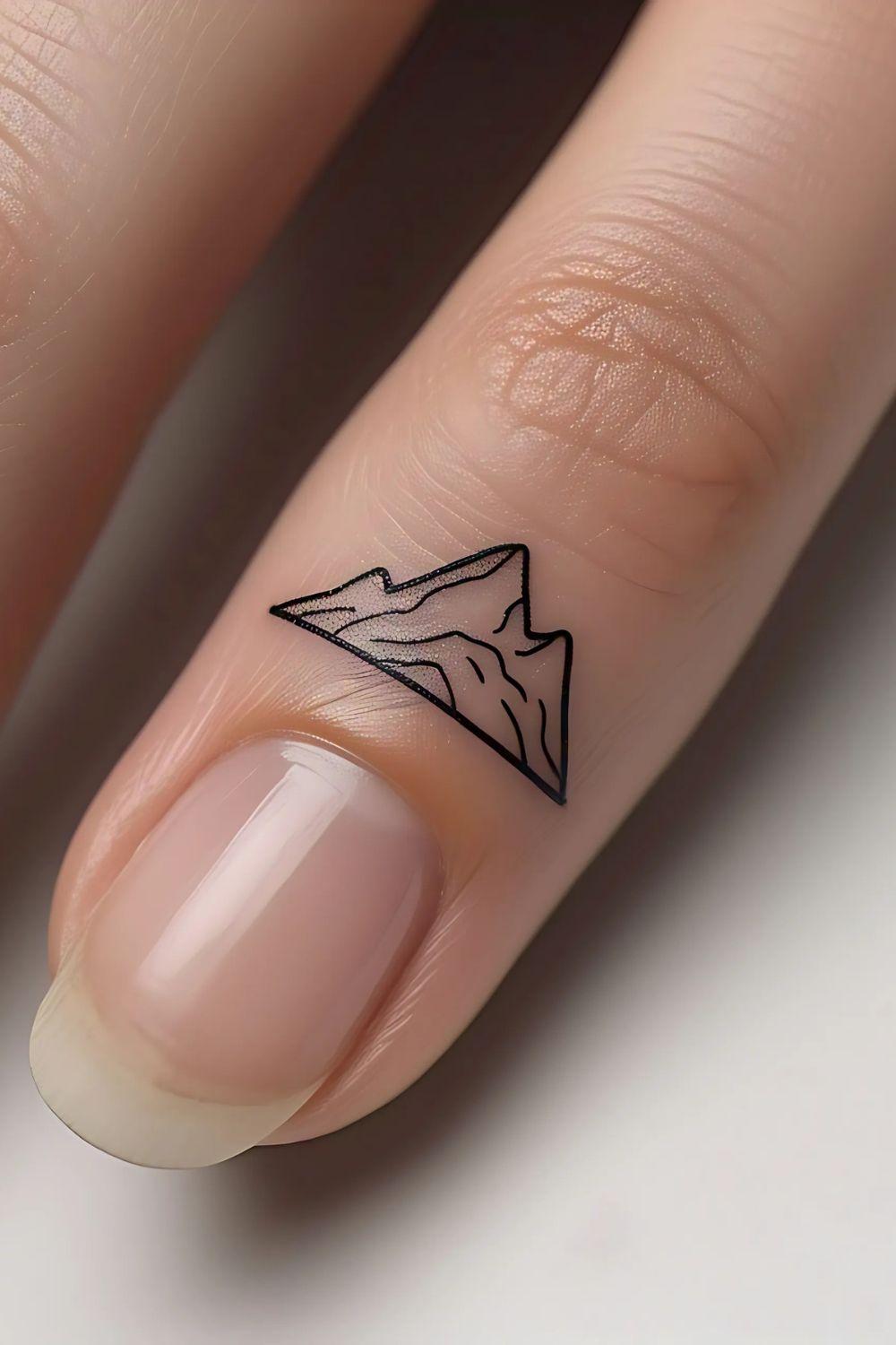 Mountain Finger Tattoo