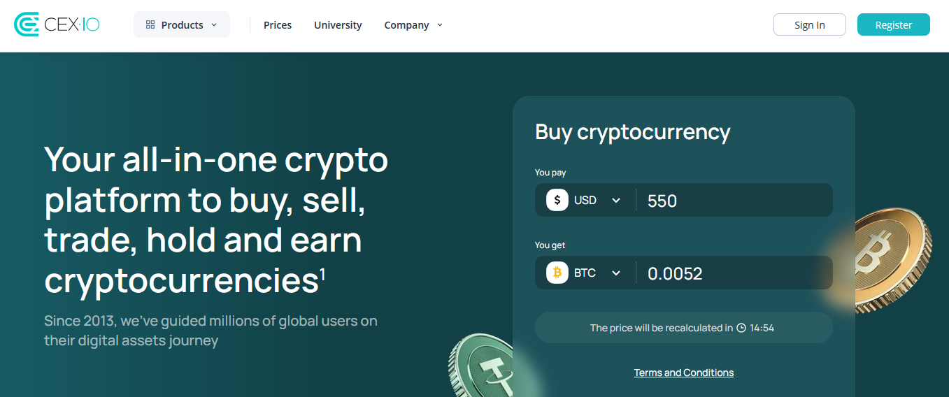 cex.io homepage
