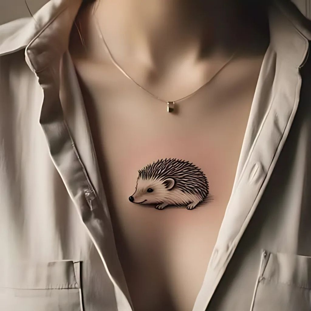 Sleeping Hedgehog Tattoo