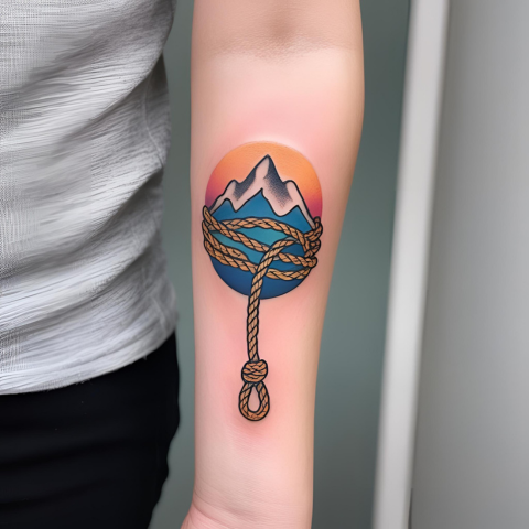 Climbing Rope Tattoo