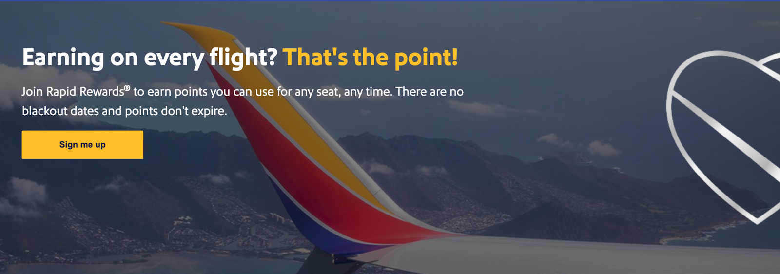 With Rapid Rewards, you can redeem your points for flights, hotel stays, car rentals, and even experiences