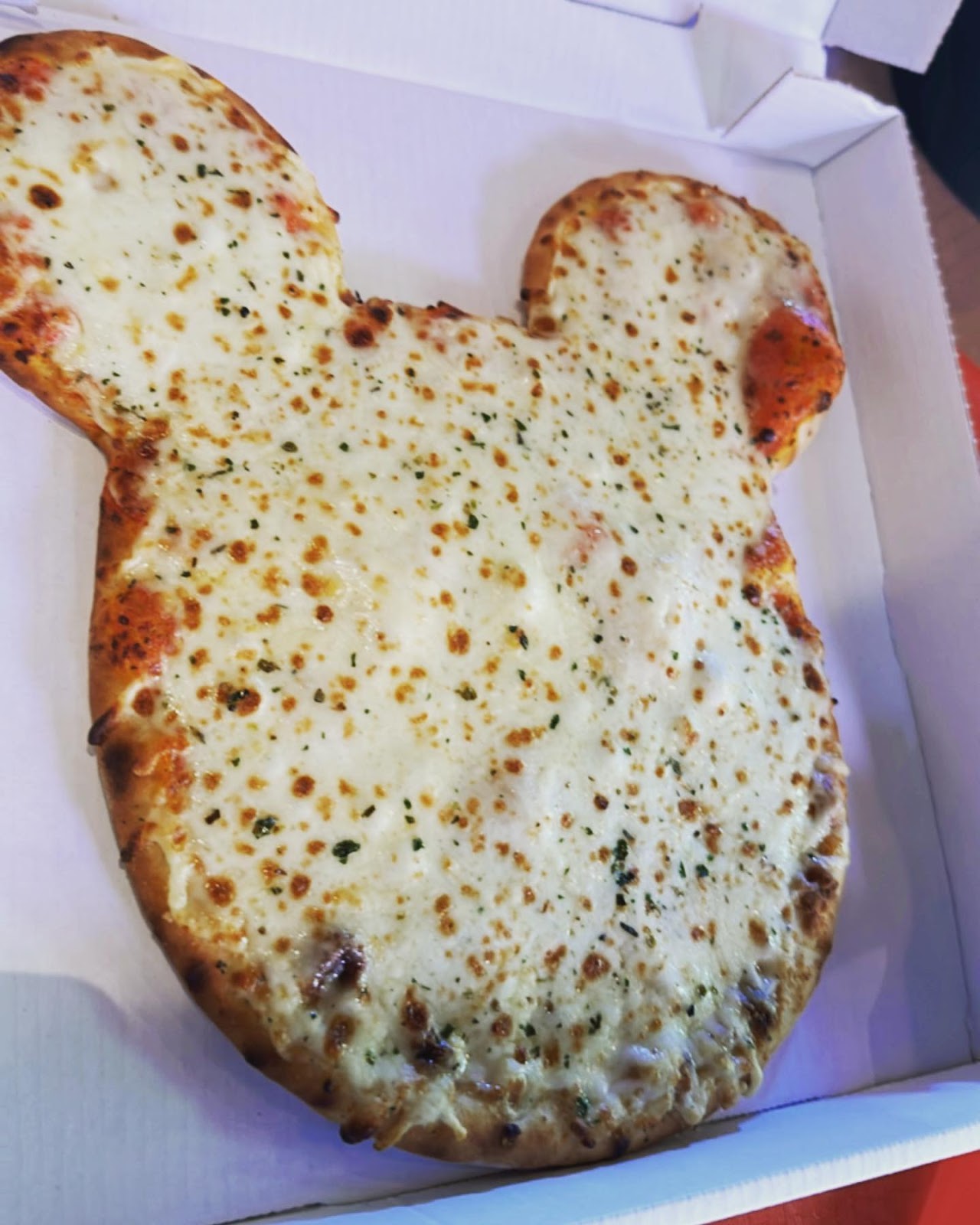 Mickey-Shaped Pizza at Café Mickey