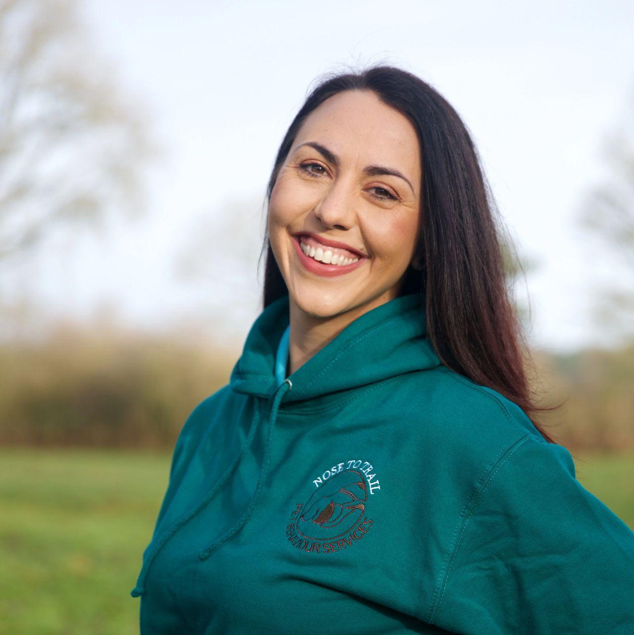 photo shows Rachel in her Nose to Trail uniform