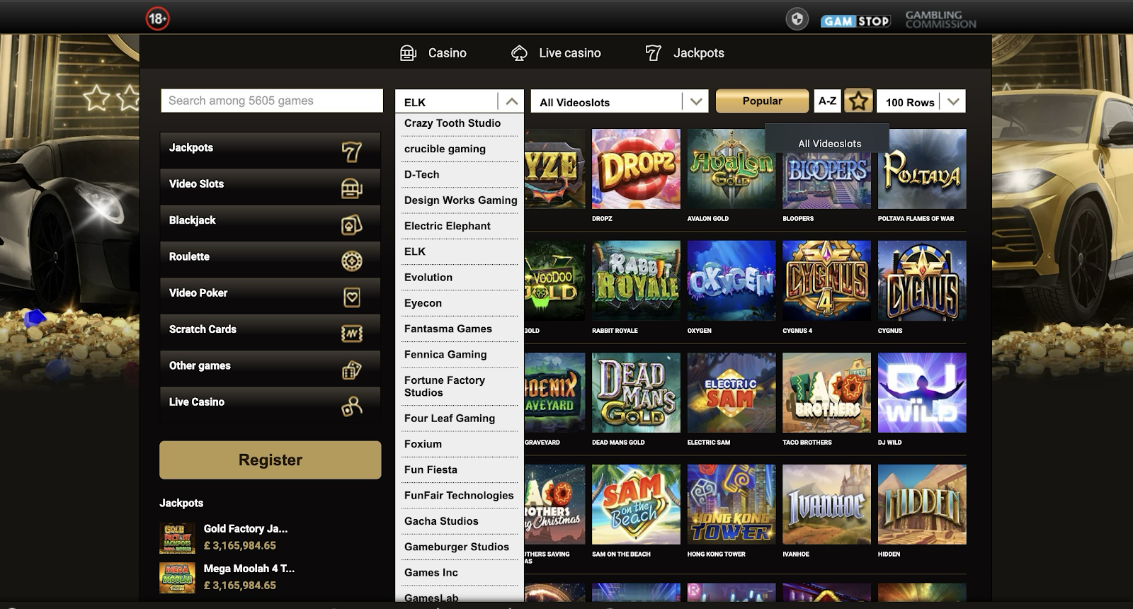 Megariches games software