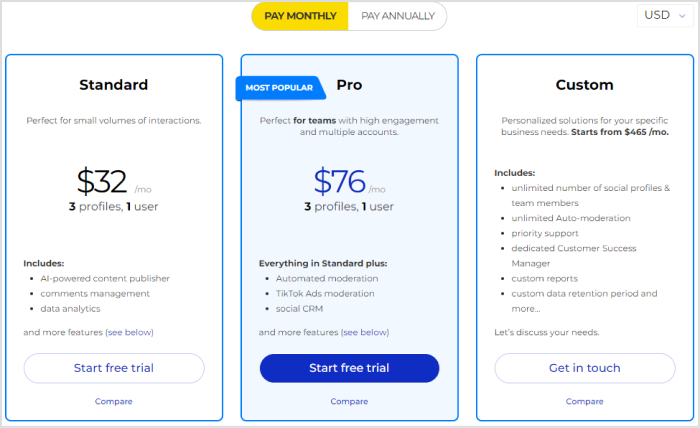 NapoleonCat Pricing