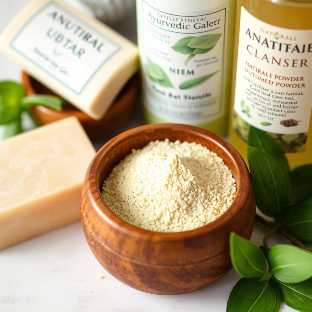 Natural Ayurvedic cleansers with herbs and botanicals