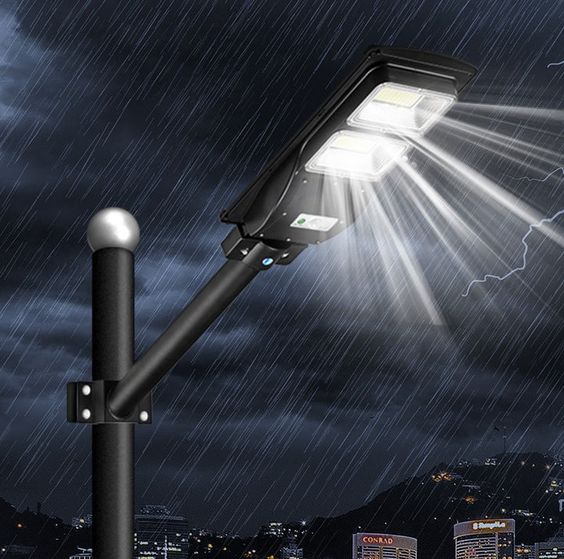 the image displays a high power solar street light