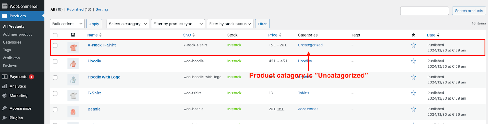 Verify the Category Remove Update