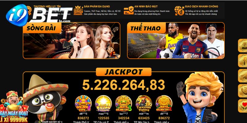 Giao diện web casino online