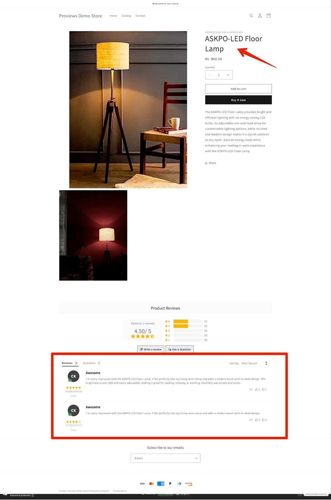 Display a placeholder or message for products that currently have no reviews.