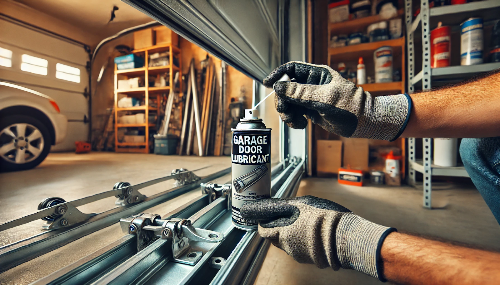 how to lubricate garage door