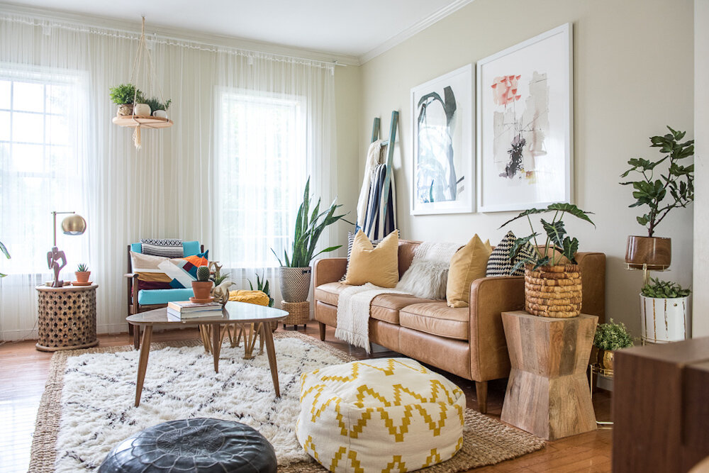 boho style living room