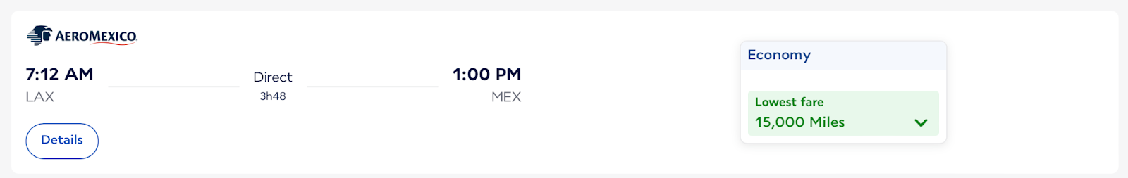 AeroMexico flight results