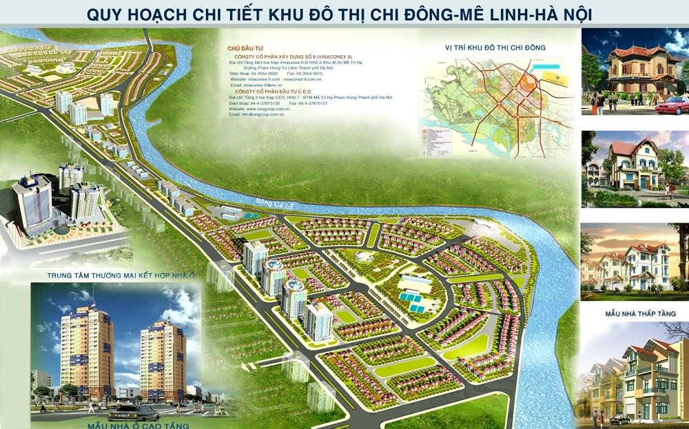 Mặt bằng thiết kế khu đô thị Chi Đông Mê Linh