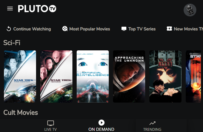 Pluto TV On Demand