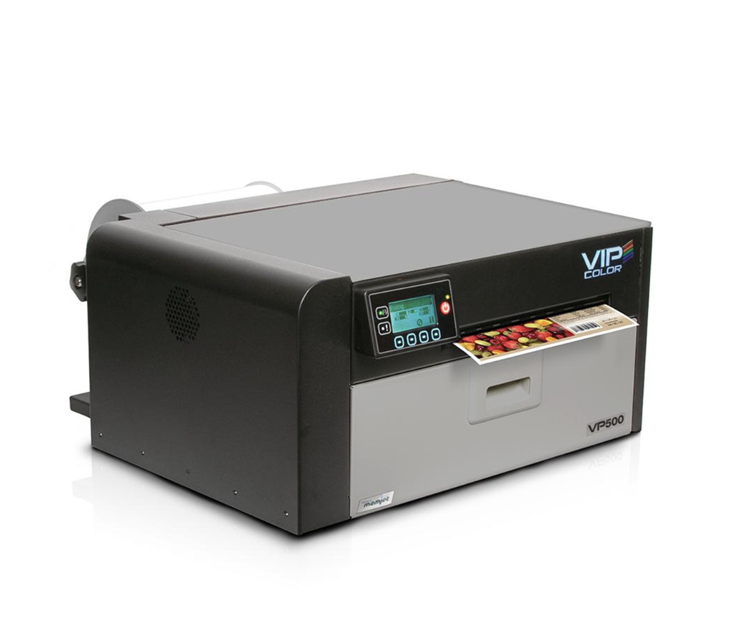 VIPColor VP500 8-inch wide color label printer featuring Memjet Technology