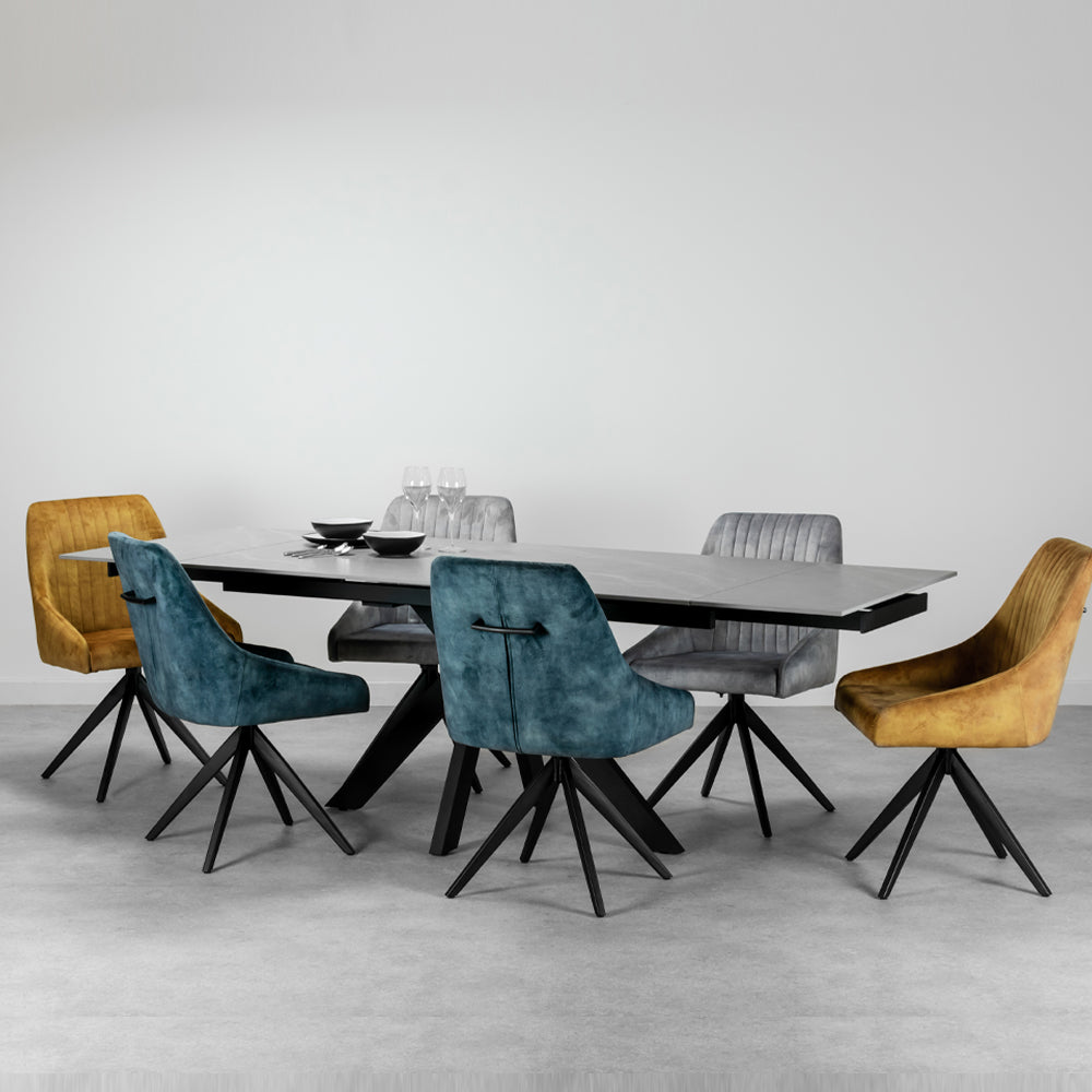 Ceramic Dining Table and Dining Chairs