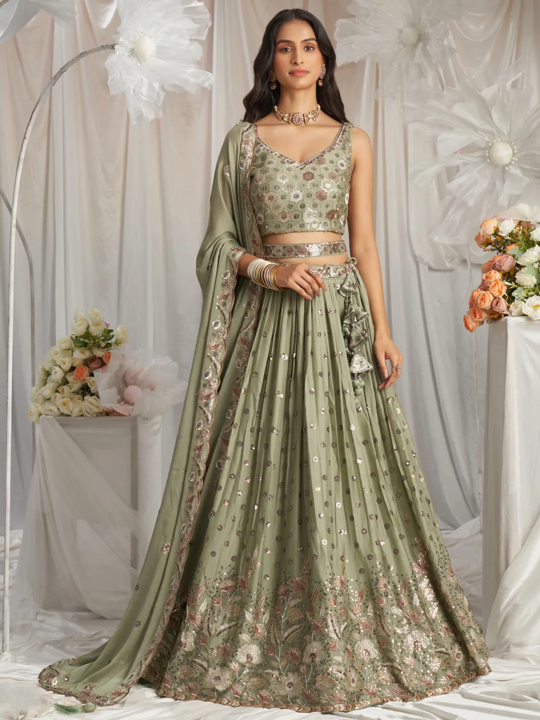 georgette-lehengas