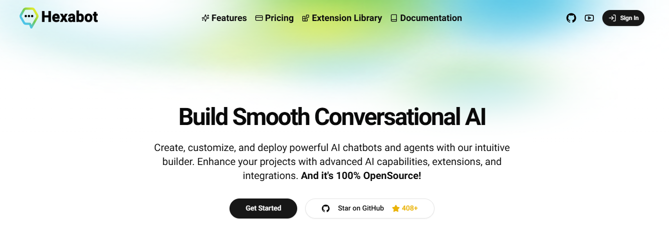 Best AI Tools in 2025 - Screenshot of Hexabot AI Chatbot Support
