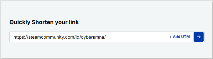 Quickly shorten your Steam URL