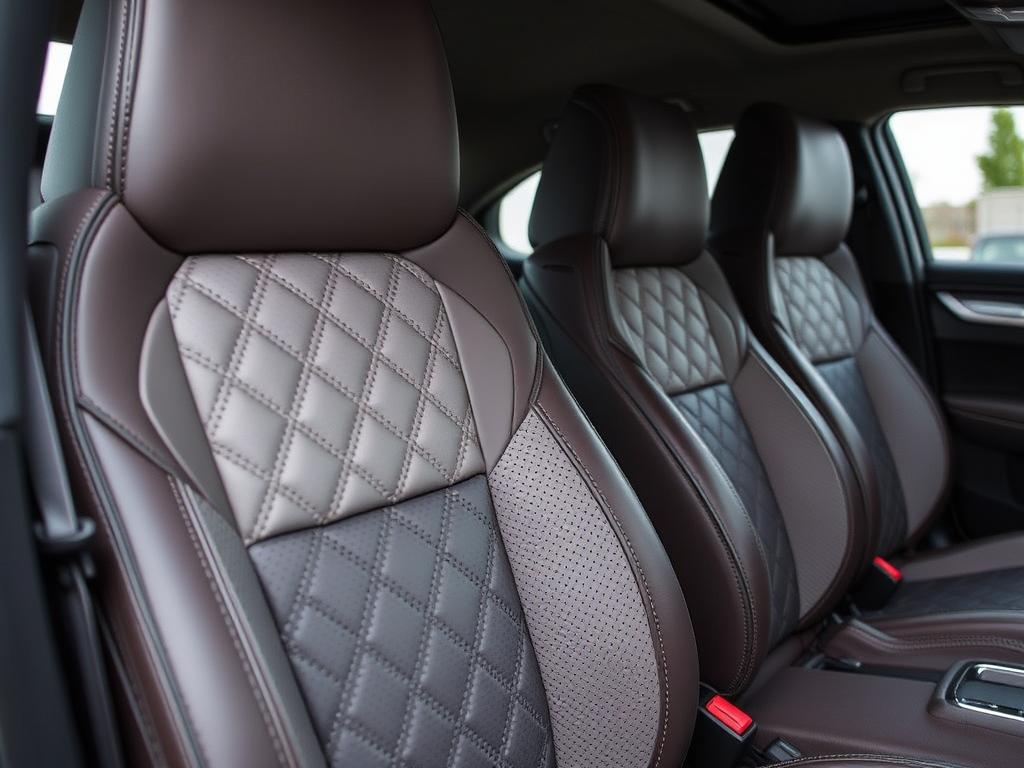 Custom car seat covers with diamond stitching pattern