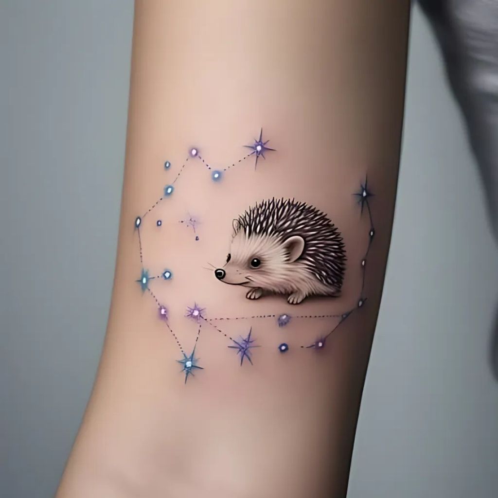 Constellation Hedgehog Tattoo
