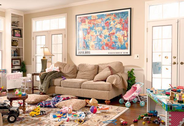 Clutter in a new parent's home. 5 Things I Swore I'd Never Do as a Parent (Until I Became One)