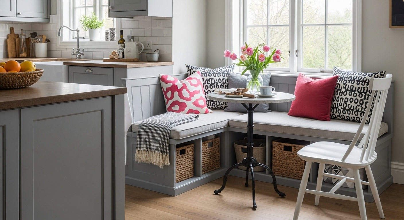 Bench for Extra Coziness in kitchen island