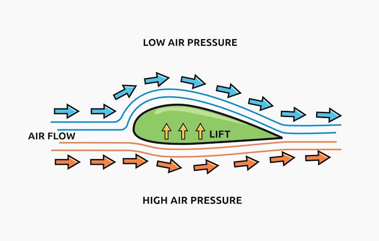 Vector illustration of Bernoulli's principle.