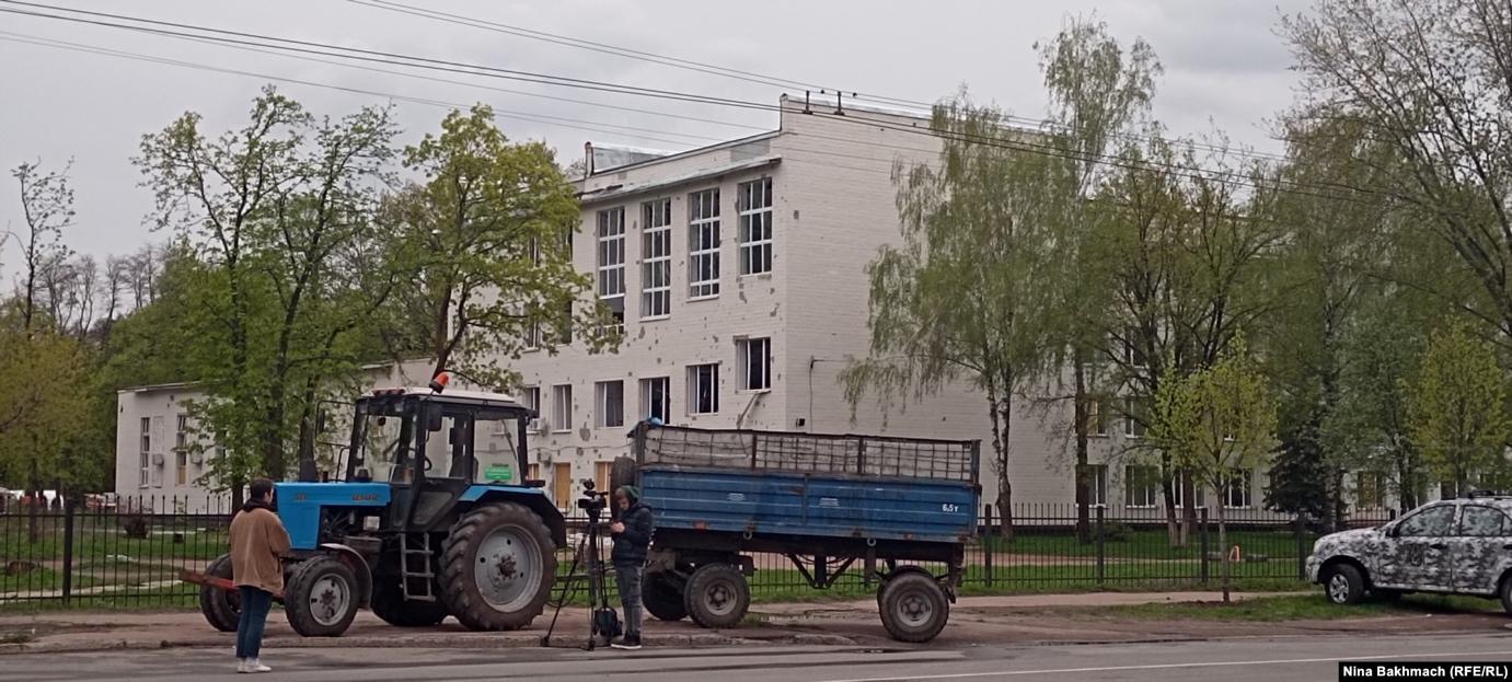 Пошкоджена будівля Національного університету «Чернігівська політехніка»