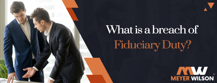 A picture is shown asking, "What is a breach of fiduciary duty?". This article explains this topic, which is an allegation against Vincent Camarda.