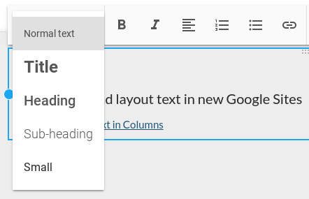 Modification de texte dans les nouveaux sites Google