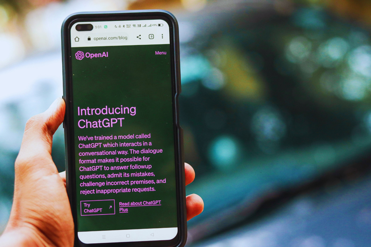 a smartphone showing the chatGPT login screen