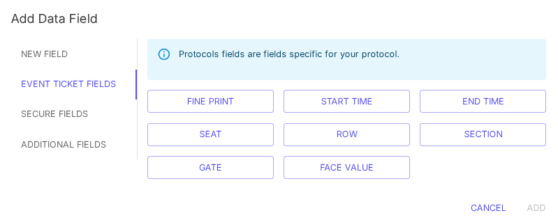 custom fields for digital tickets