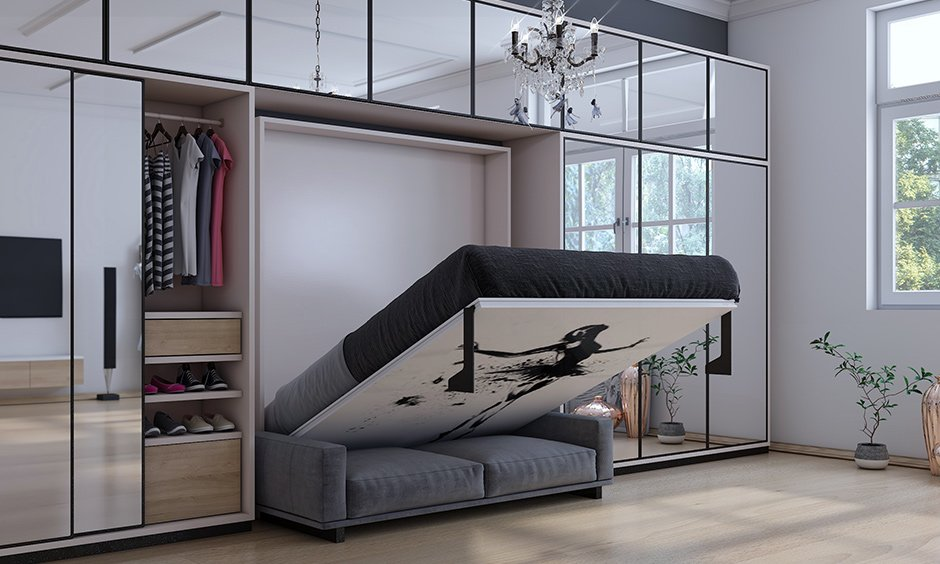 wall mounted folding bed furniture
