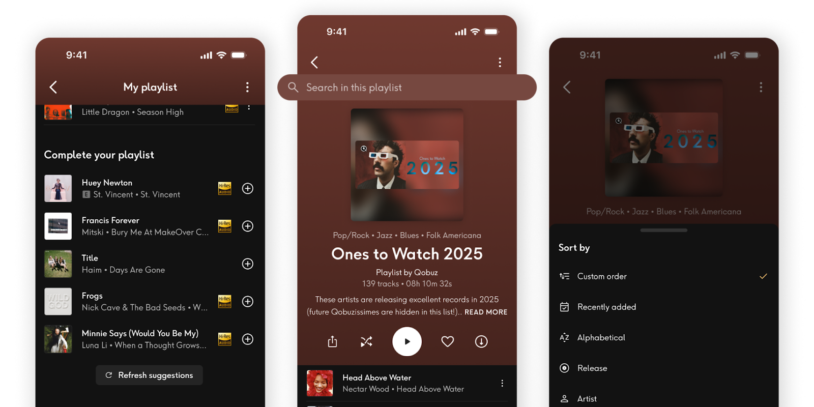 Qobuz App on iPhone.