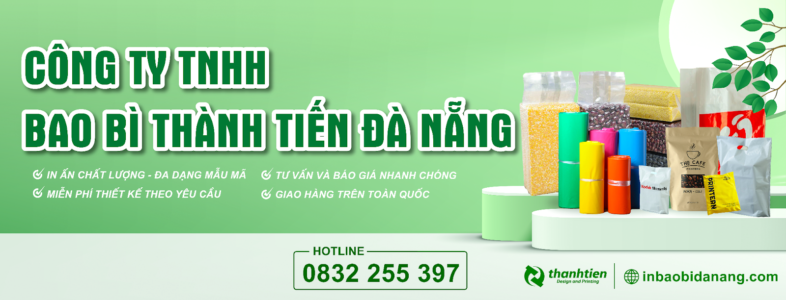 Công ty bao bì, túi ni lông Thành Tiến Đà Nẵng in ấn giá sỉ, giao toàn quốc