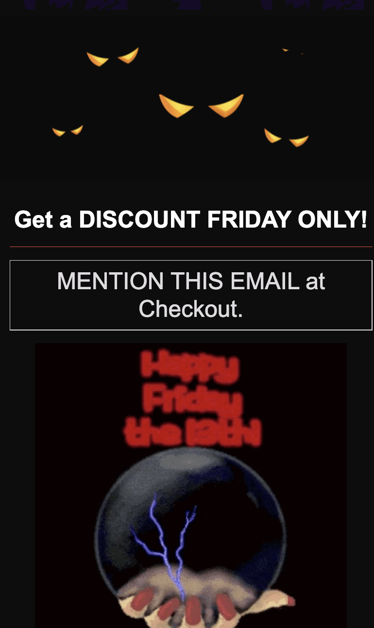 best halloween marketing email