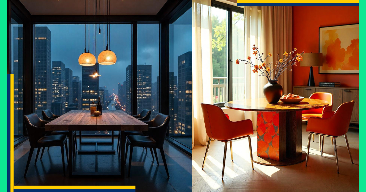 Fusion-style Dining Table Sets blend elements of modern, rustic, and industrial design. These sets are increasingly popular in urban homes where eclectic aesthetics are embraced.