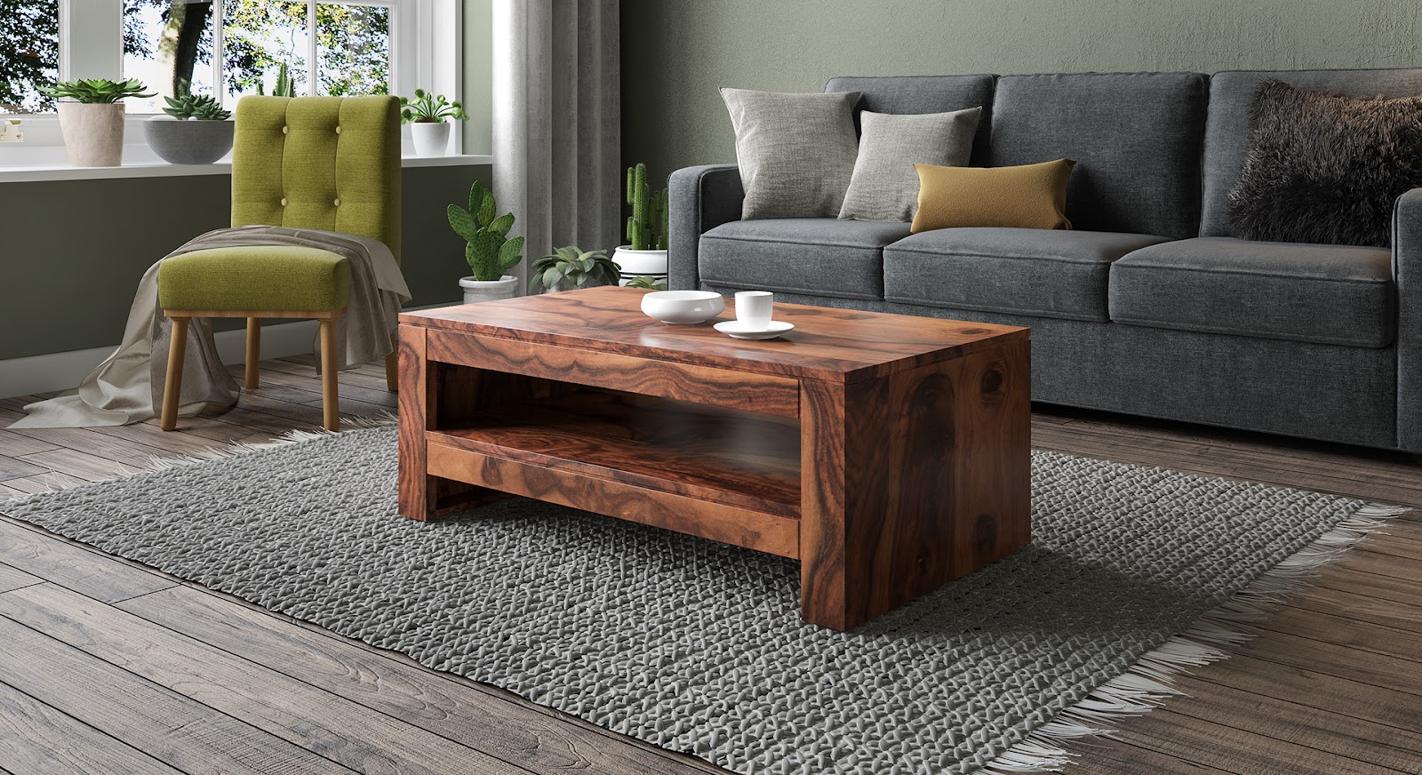 burl wood coffee table